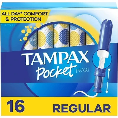 Pocket Pearl Tampons, with LeakGuard Braid, Regular Absorbency, Unscented