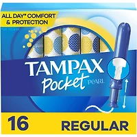 Pocket Pearl Tampons, with LeakGuard Braid, Regular Absorbency, Unscented
