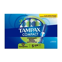 Compact Pearl Tampons, with LeakGuard Braid & Extendable Applicator, Super Absorbency, Compact Extendable Applicator, Unscented, 32 Count