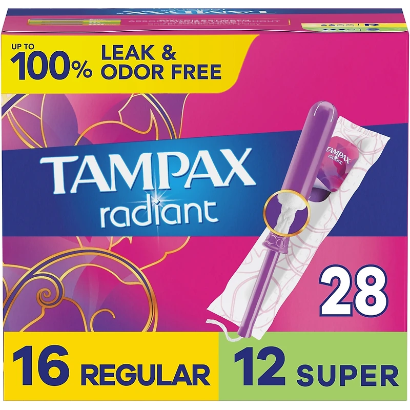 Radiant Tampons Trio Pack Regular/Super/Plus Absorbency, Unscented