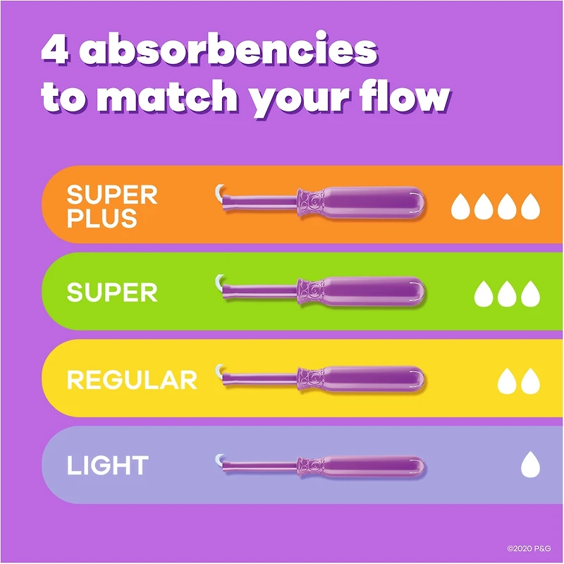 Radiant Tampons Trio Pack Regular/Super/Plus Absorbency, Unscented