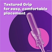 Tampons Radiant avec tresse anti-fuites LeakGuard et applicateur en plastique sans BPA, degré d’absorption régulier, non parfumés, 14 tampons