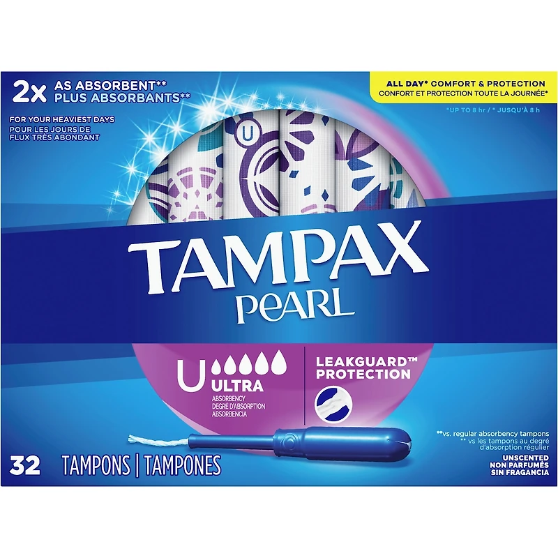 Tampons Pearl, degré d’absorption Ultra, 32 tampons