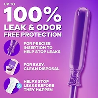 Radiant Tampons Light Absorbency with BPA-Free Plastic Applicator and LeakGuard Braid, Unscented