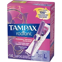 Tampons Radiant, degré d’absorption léger