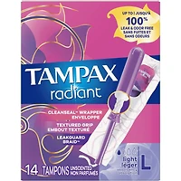 Tampons Radiant, degré d’absorption léger