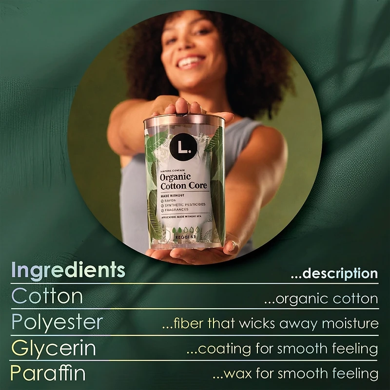 Organic Cotton Tampons - Super 30 Count