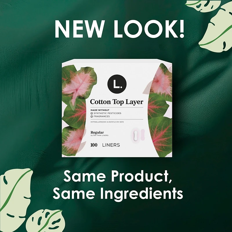 Ultra Thin Liners for Women, Regular Coverage, Cotton Top Layer, Unscented Pantiliners