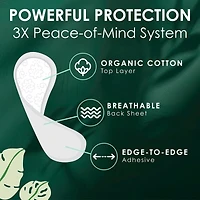 Ultra Thin Liners for Women, Regular Coverage, Cotton Top Layer, Unscented Pantiliners