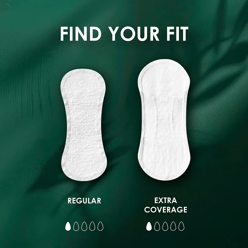 Ultra Thin Liners for Women, Regular Coverage, Cotton Top Layer, Unscented Pantiliners