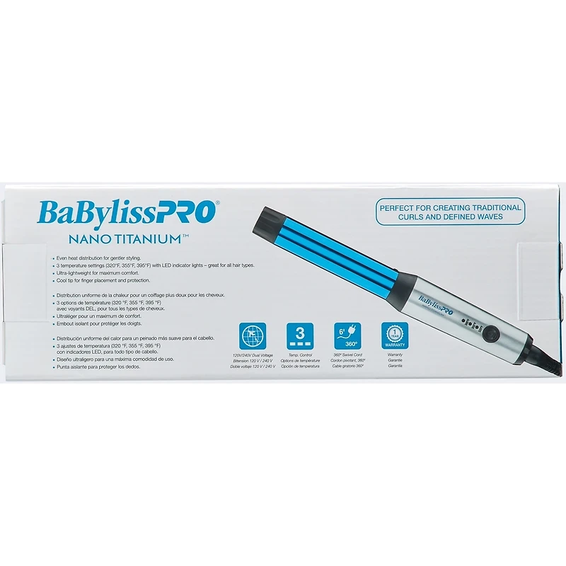 BaBylissPRO® Nano Titanium™ 1-1/4" Curling Iron