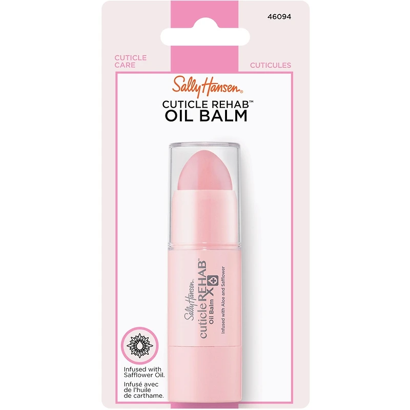 Baume à l'huile Cuticle Rehab™, infusé à l'aloès, à l'huile de carthame et à l'huile de vitamine E, huile solide, rétablit les cuticules