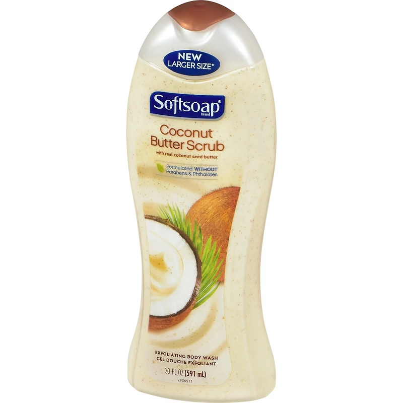 Gel Douche Exfoliant Softsoap, Coconut Butter Scrub, 591 mL