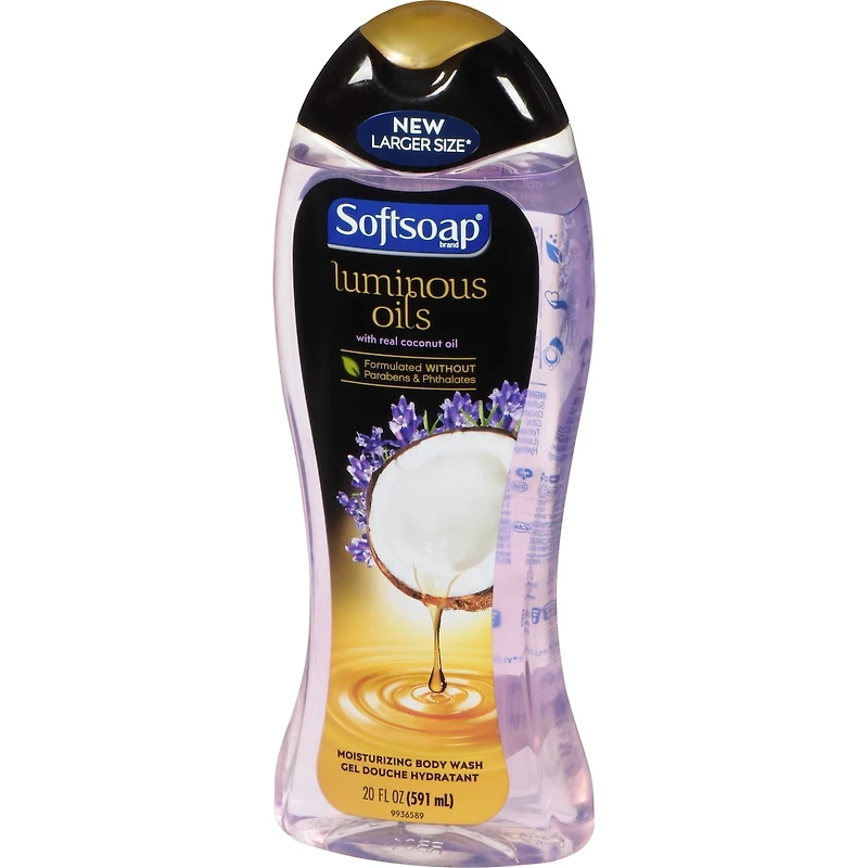 Gel Douche Hydratant Softsoap, Luminous Oils Coconut Oil & Lavender, 591 mL