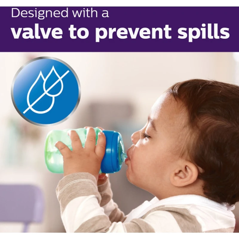 Mon Gobelet Facile Philips Avent de 9 oz, bleu/sarcelle, emb. de 2, SCF553/25
