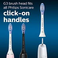 Têtes de brosse de rechange pour soin des gencives Philips Sonicare Premium avec puce RFID, blanc, emballage de 2, HX9052/65