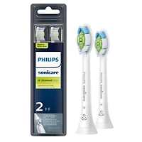 Têtes de brosse de rechange Philips Sonicare DiamondClean, blanc, emballage de 2, HX6062/92