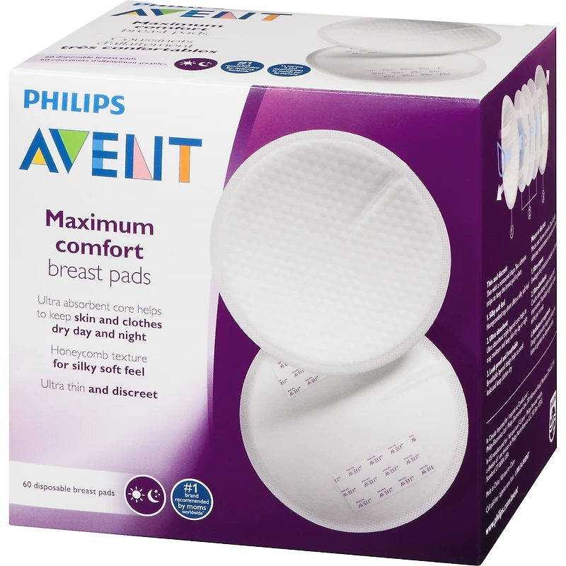 Avent Maximum Comfort Disposable Breast Pads, 60ct, SCF254/61