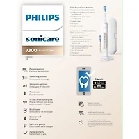 Brosse à dents électrique rechargeable Philips Sonicare ExpertClean 7300, blanc et or, HX9610/16