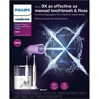 Power Flosser 7000 + système ExpertClean, irrigateur buccal, blanc, HX3921/40CN