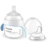 Avent Natural Trainer Sippy Cup avec tétine Fast Flow et bec souple, transparent, 5oz, SCF263/01