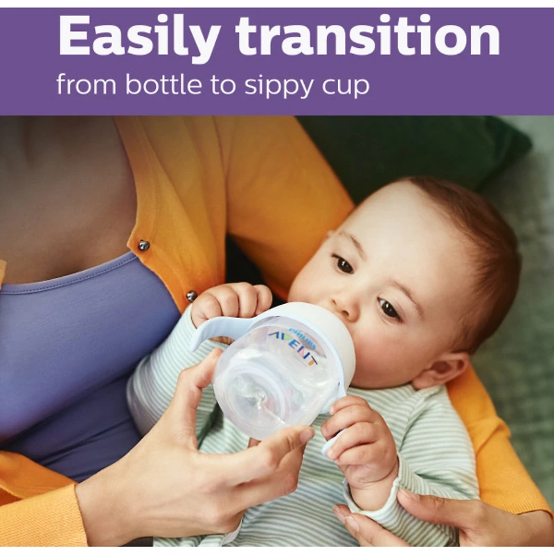 Natural Trainer Sippy Cup with Natural Response Nipple and Soft Spout, Clear, 5oz, SCF263/01