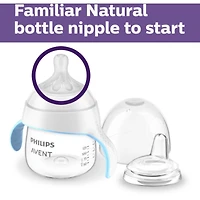 Natural Trainer Sippy Cup with Natural Response Nipple and Soft Spout, Clear, 5oz, SCF263/01