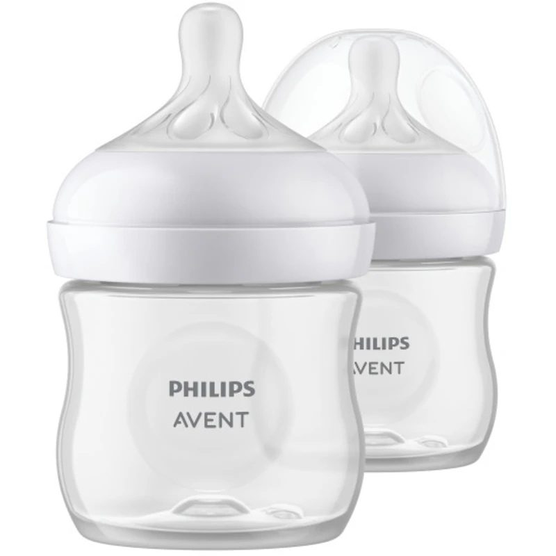 Biberon naturel Philips Avent avec tétine Natural Response, transparent, 4oz, 2pk, SCY900/02