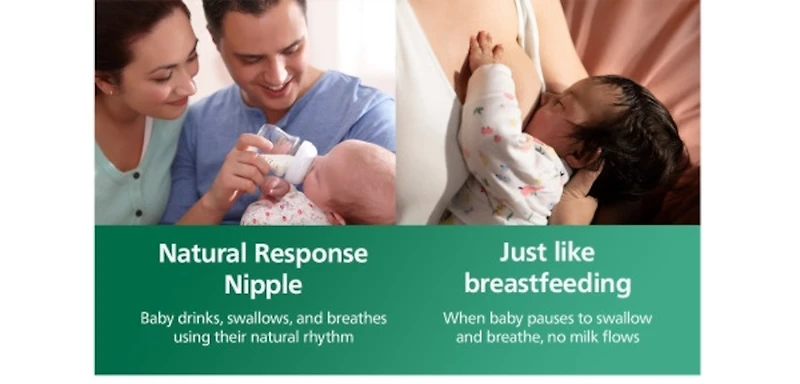 Biberon en verre naturel Philips Avent avec tétine à réponse naturelle, oz, 1 paquet