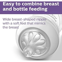 Biberon en Verre Natural Philips Avent avec Tétine Natural Response, 4oz, 3pk