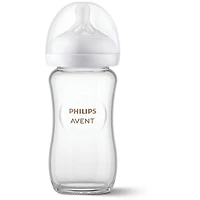 Biberon en verre naturel Philips Avent avec tétine à réponse naturelle, oz, 1 paquet