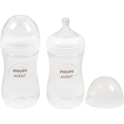 Natural Baby Bottle With Natural Response Nipple, Clear, 9oz, pack