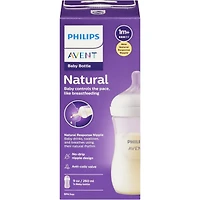 Biberon Philips Avent Natural avec tétine Natural Response, Transparent, 9 oz, 1 paquet, SCY903 / 01