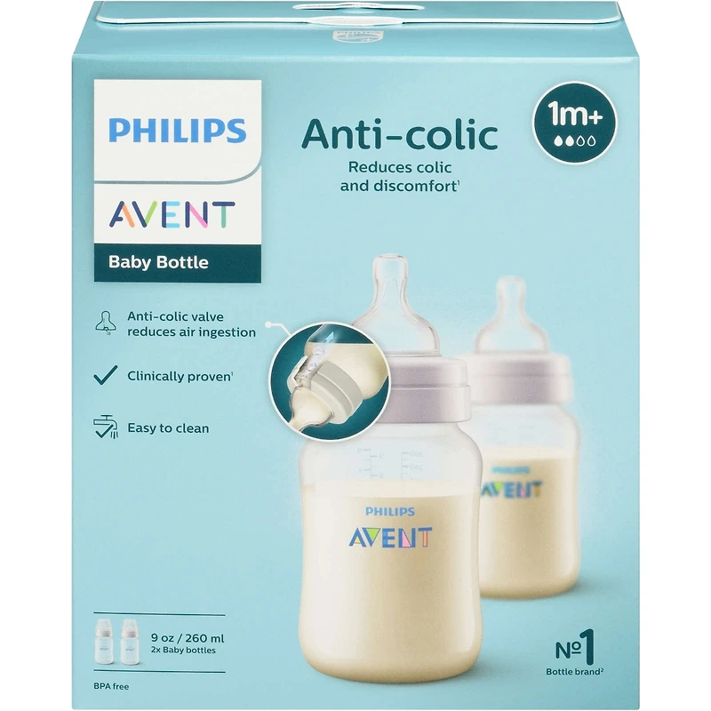 Avent Anti-colic Baby Bottle, 9oz, pack