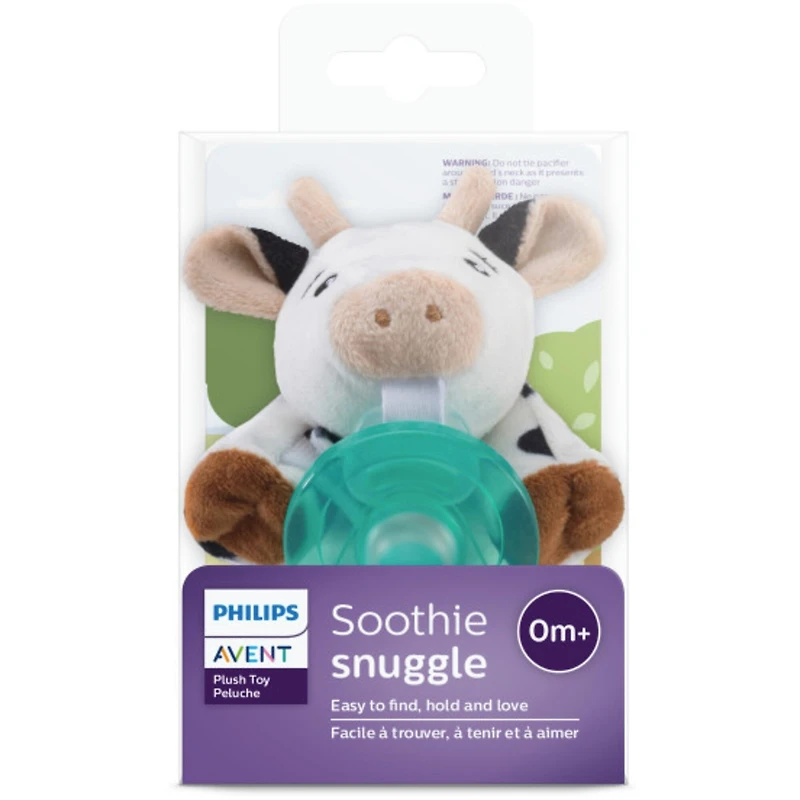 Peluche câlin pour suce Soothie Philips Avent, 0 mois et plus, vache, SCF347/05