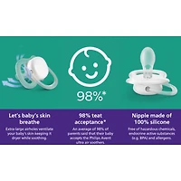 Ultra Air Pacifier 6-18m, deep opal / steel blue, SCF085/31