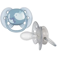 Ultra Soft Pacifier 6-18m, blue dove / silver leaf, SCF091/15
