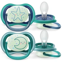 Suce ultra-aérée Philips Avent pour bébés de 6 à 18 mois, motifs étoile et lune, SCF376/13
