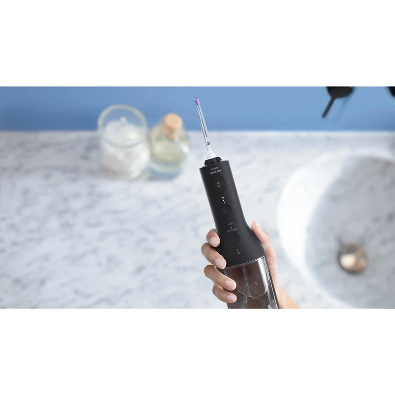 Power Flosser 3000 sans fil, irrigateur buccal, noir, HX3806/23