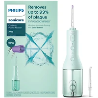 Power Flosser 3000 sans fil, irrigateur buccal, menthe, HX3806/21