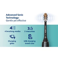 Brosse à dents électrique rechargeable Philips Sonicare DiamondClean Smart 9350, noir, HX9902/76