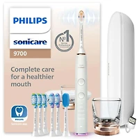 Brosse à dents électrique rechargeable Philips Sonicare DiamondClean Smart 9700, Or rose, HX9957/81
