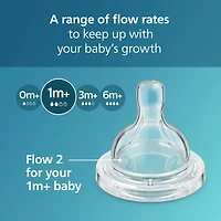 Anti-colic Baby Bottle Flow 4 Nipple, 4pk