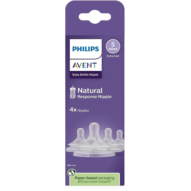 Philips Avent Lot de 4 tétines Natural Response Flow 5