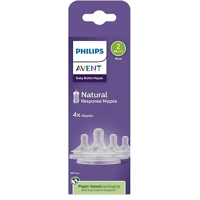 Philips Avent Natural Response Nipple Flow 4, 4 pack