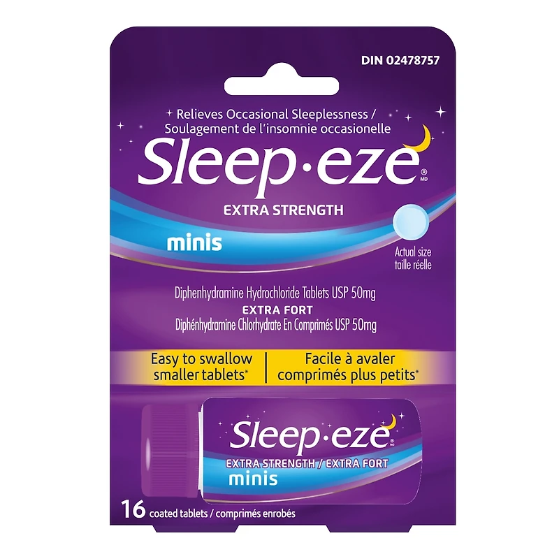 Sleep-eze Extra Fort Minis Comprimes Enrobes