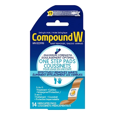 Compound W Pour Enlever Les Verrues Puissance Maximum Coussinets Pour Usage En Une Étape