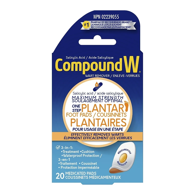 Compound W Maximum Strength One Step Plantar Foot Pads