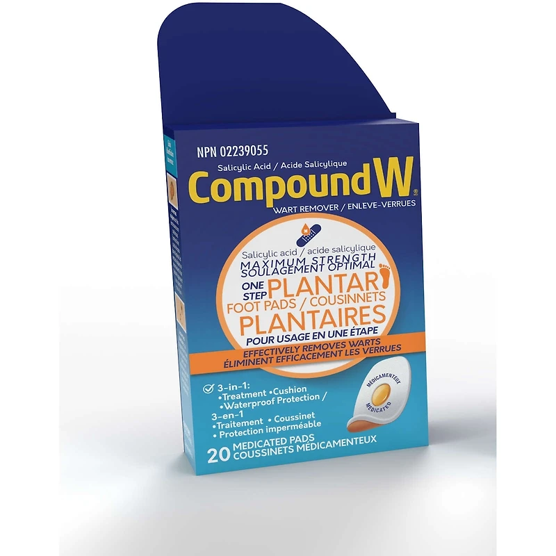 Compound W Pour Enlever Les Verrues Puissance Maximum Coussinets De Verrues Plantaires Pour Usage En Une Étape