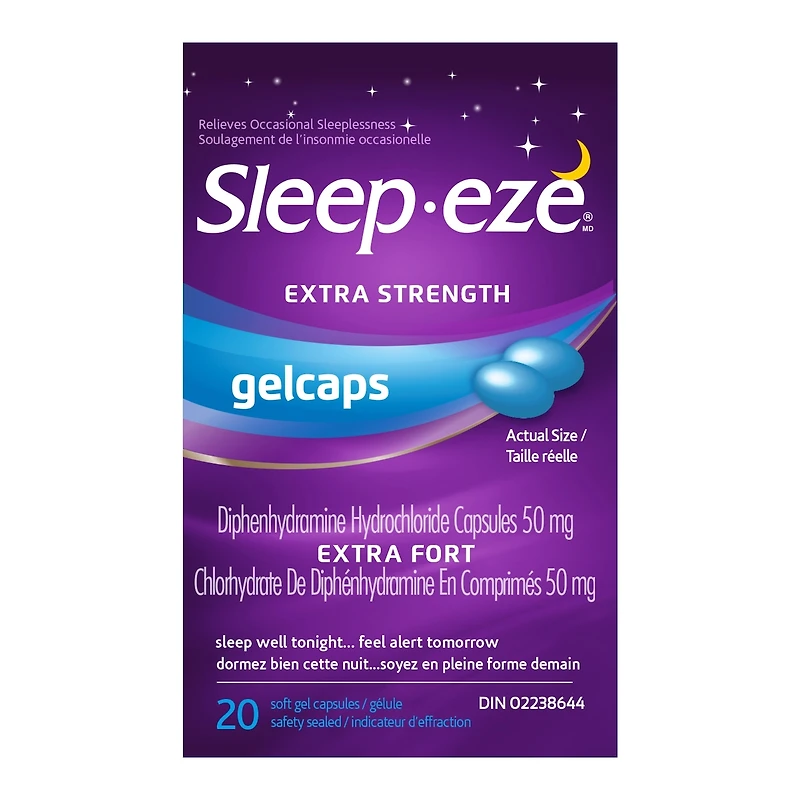 Sleep-eze Gelcaps Extra Fort La Solution Contre L'insomine